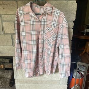 Amazon Pink and White Flannel